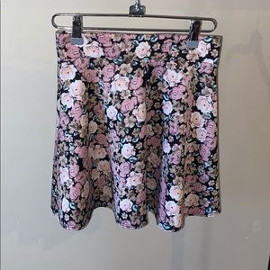 Pink Floral Charlotte Russe Skater Skirt